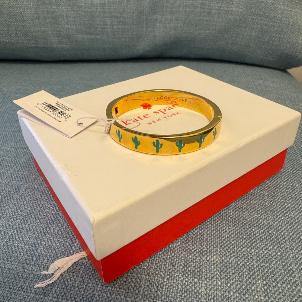 RARE New Kate Spade Gold Cactus Bracelet